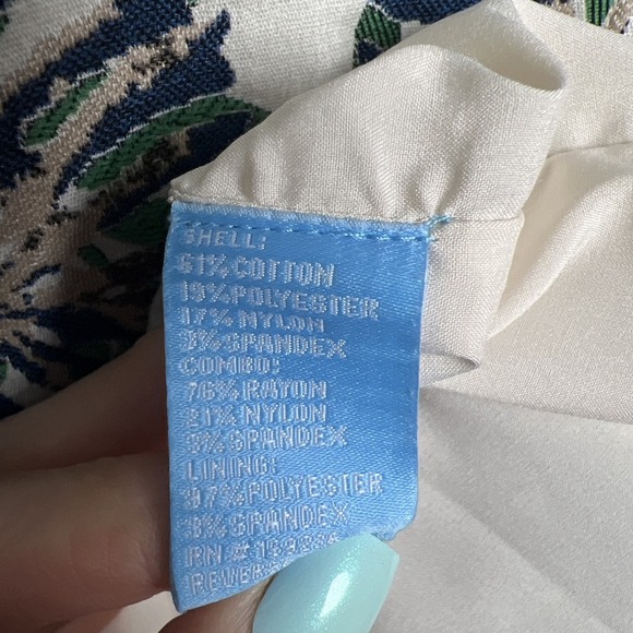 J. McLaughlin Sandra Zip Front Sleeveless Botanical Jacquard Dress Size 14 - Picture 8 of 12